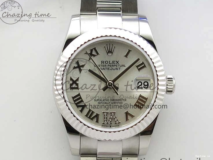 0107 Datejust 31mm 278271 SS BP Maker Best Edition Silver Roman Dial on Oyster Bracelet Trendy 2746